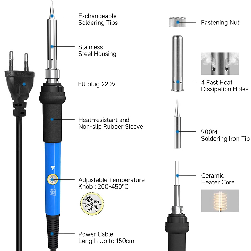 Conjunto de Ferro de Solda com - Diy Electronics Hobby avaliação e preço