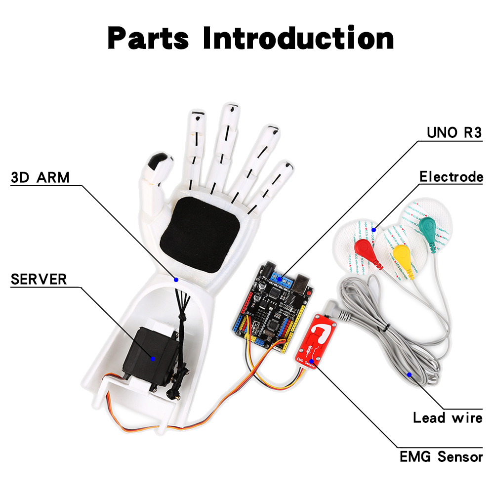 Sensor EMG Braço robótico Sens - Diy Electronics Kits avaliação e preço