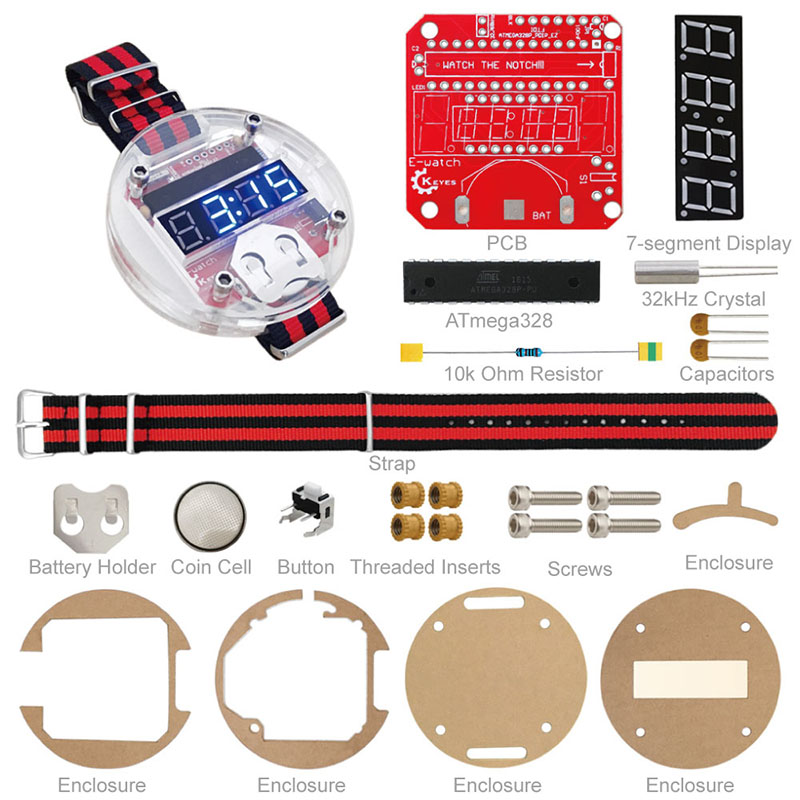Kit de relógio led de chip úni - Diy Electronics Parts avaliação e preço