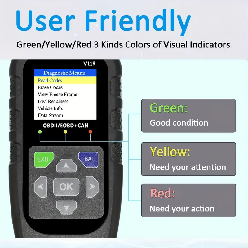 Leitor de Códigos OBD2 V119, F - Logic Analyzer Usb avaliação e preço