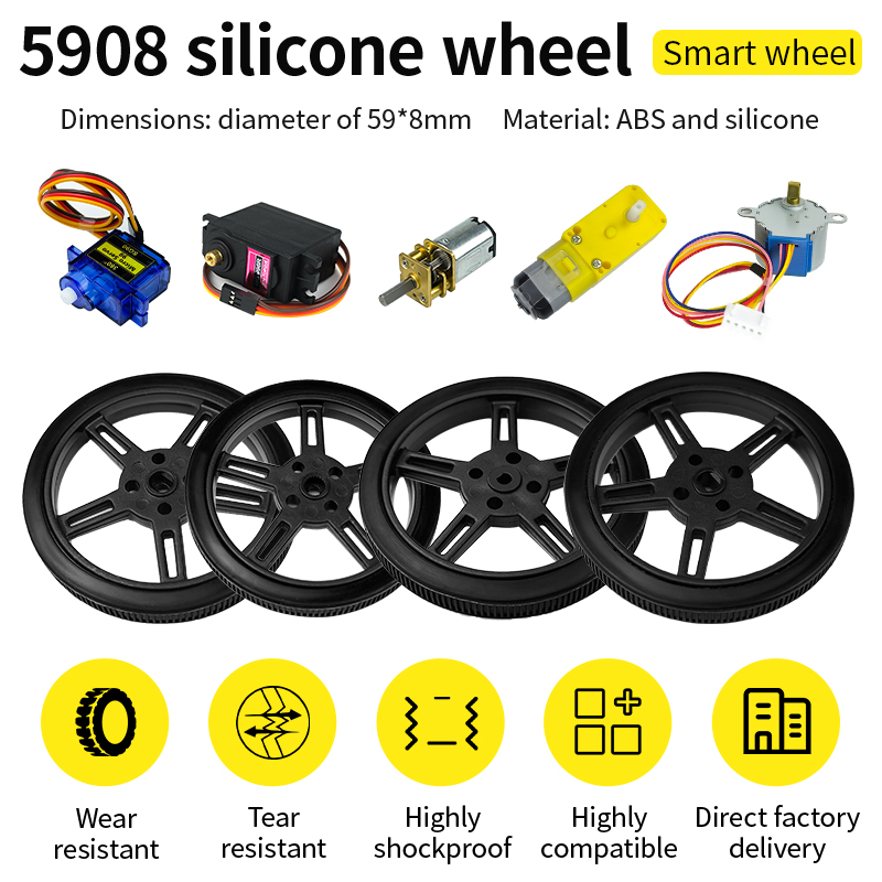 Roda de pneu de silicone 5908  - Servo Motor Sg90 avaliação e preço