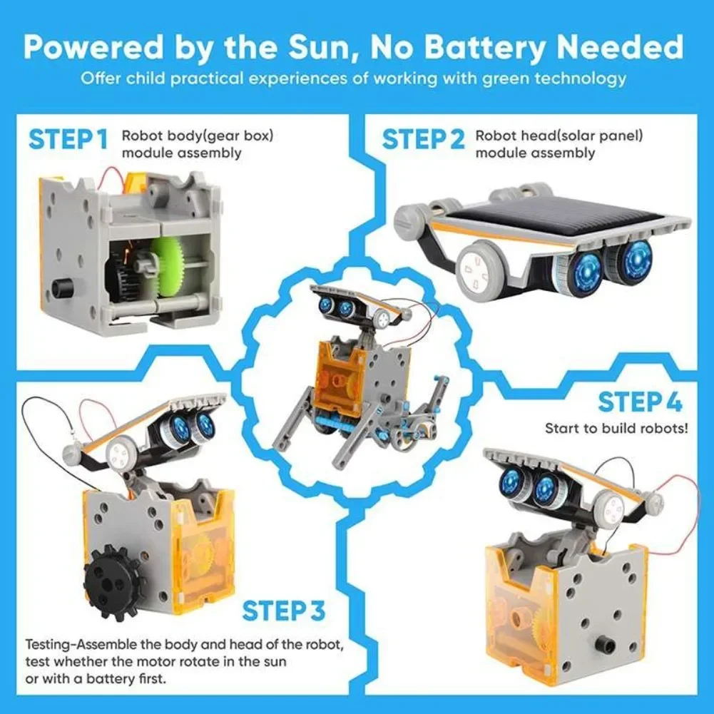 13 em 1 robô movido a energia  - Diy Electronics Hobby avaliação e preço